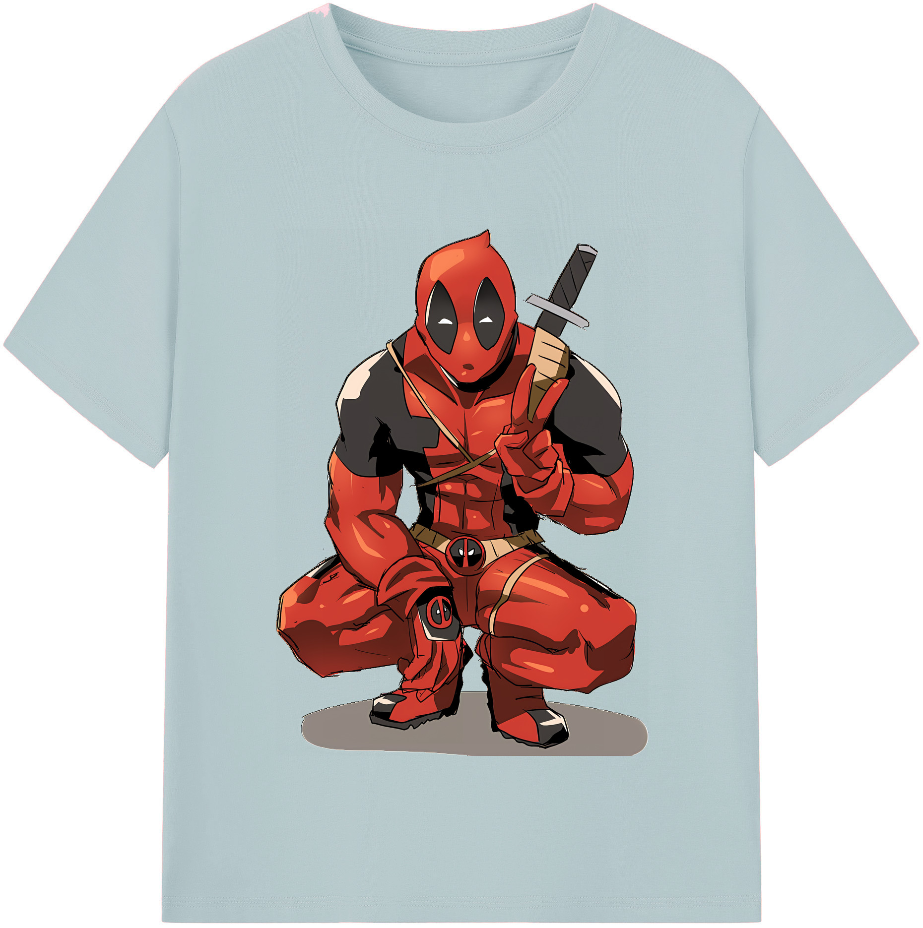 （画像用） Deadpool デッドプール 綿100％半袖Tシャツ（フロントプリント）